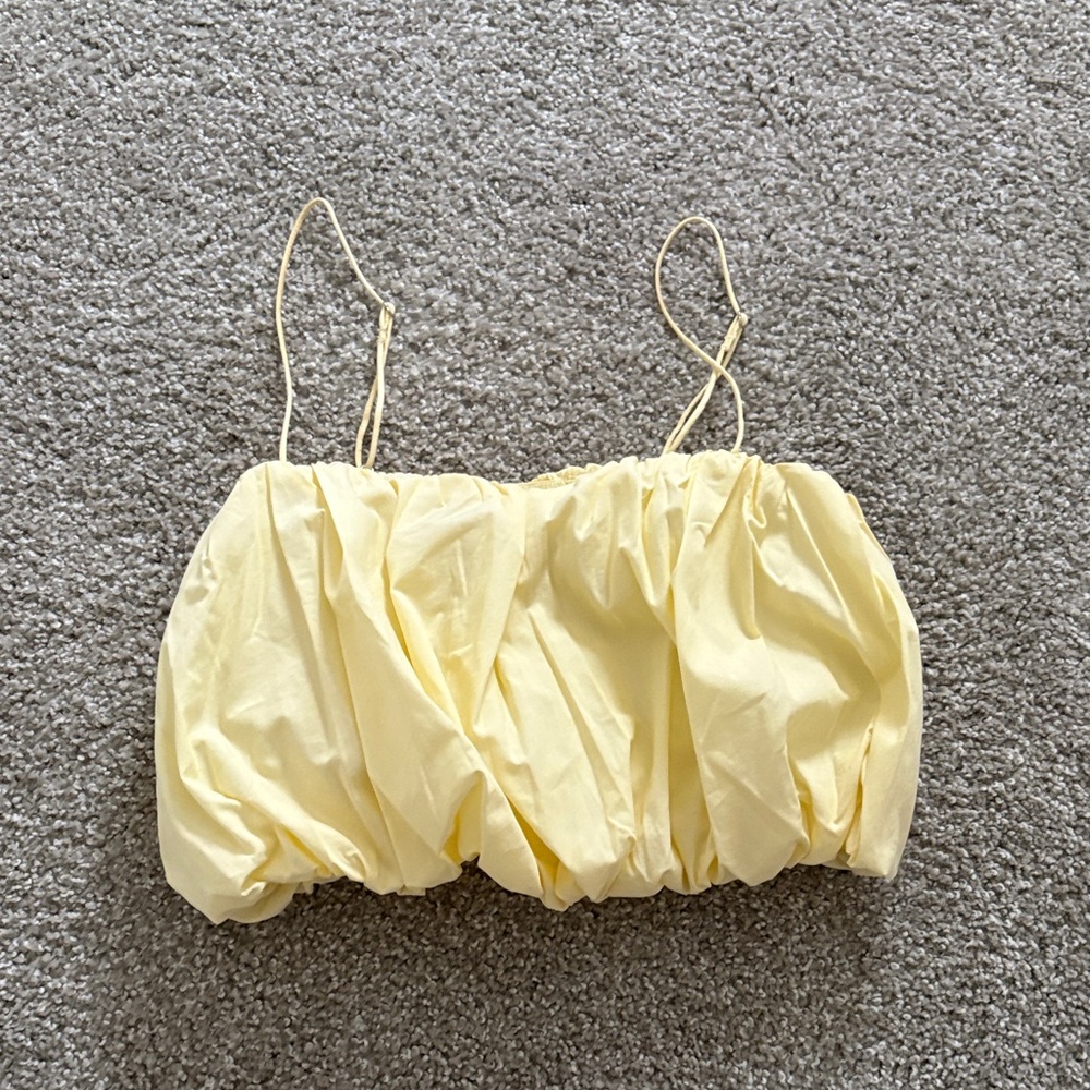Abercrombie Yellow Ruched Women's Top